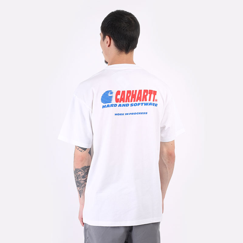 мужская белая футболка Carhartt WIP S/S Software T-Shirt I029619-white - цена, описание, фото 4